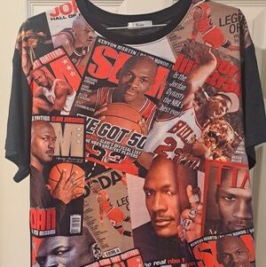 Men's Jordan Graphic T-Shirt with Basketball Legend Print